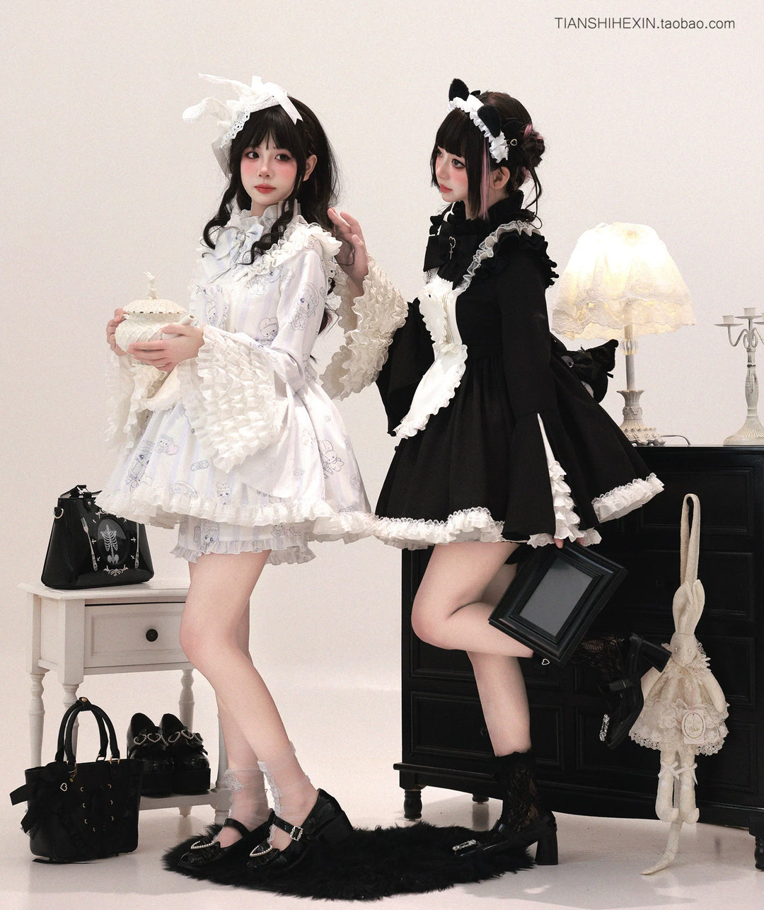 Maid-Inspired Dress Outfit, Detachable Apron 44427:807833