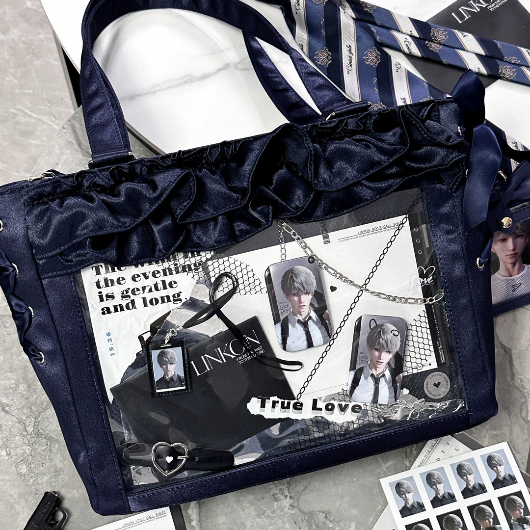 Large Capacity Satin Lolita Itabag Handle/Crossbody Strap 43100:765726