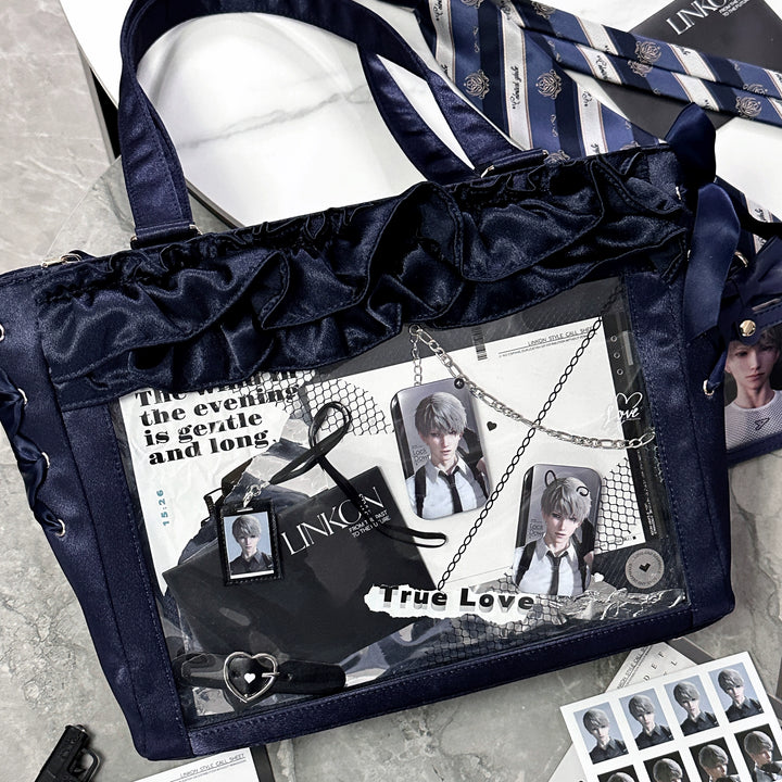 Large Capacity Satin Lolita Itabag Handle/Crossbody Strap 43100:765726