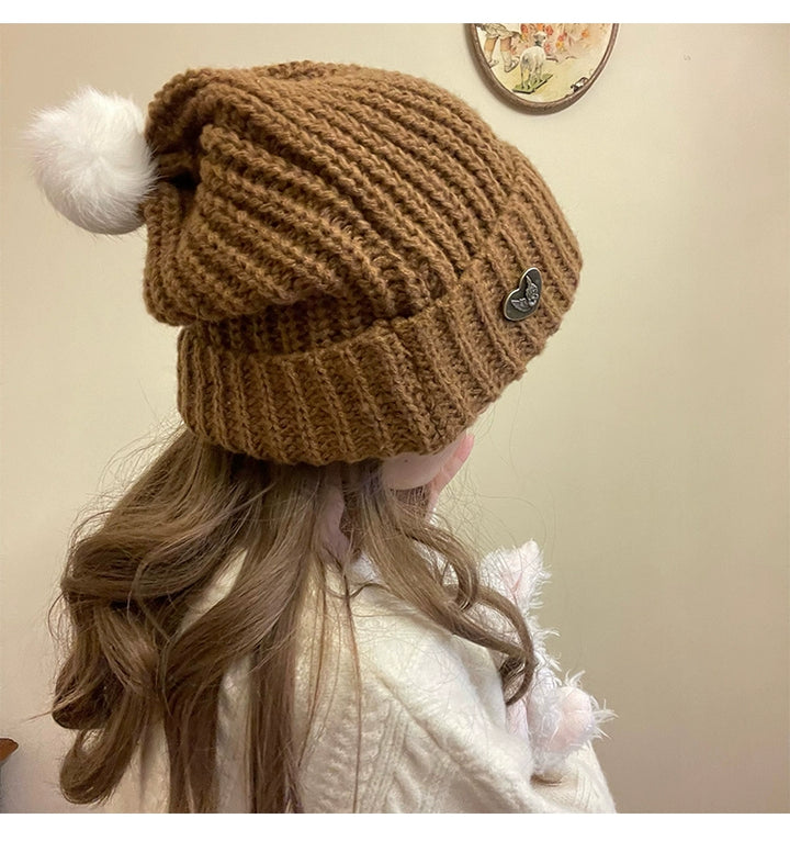 Warm Knitted Hat Thick Woolen Cap Winter Cold Hat 39338:620382