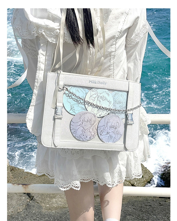 Square Crossbody Itabag, Detachable Chain 43234:779461