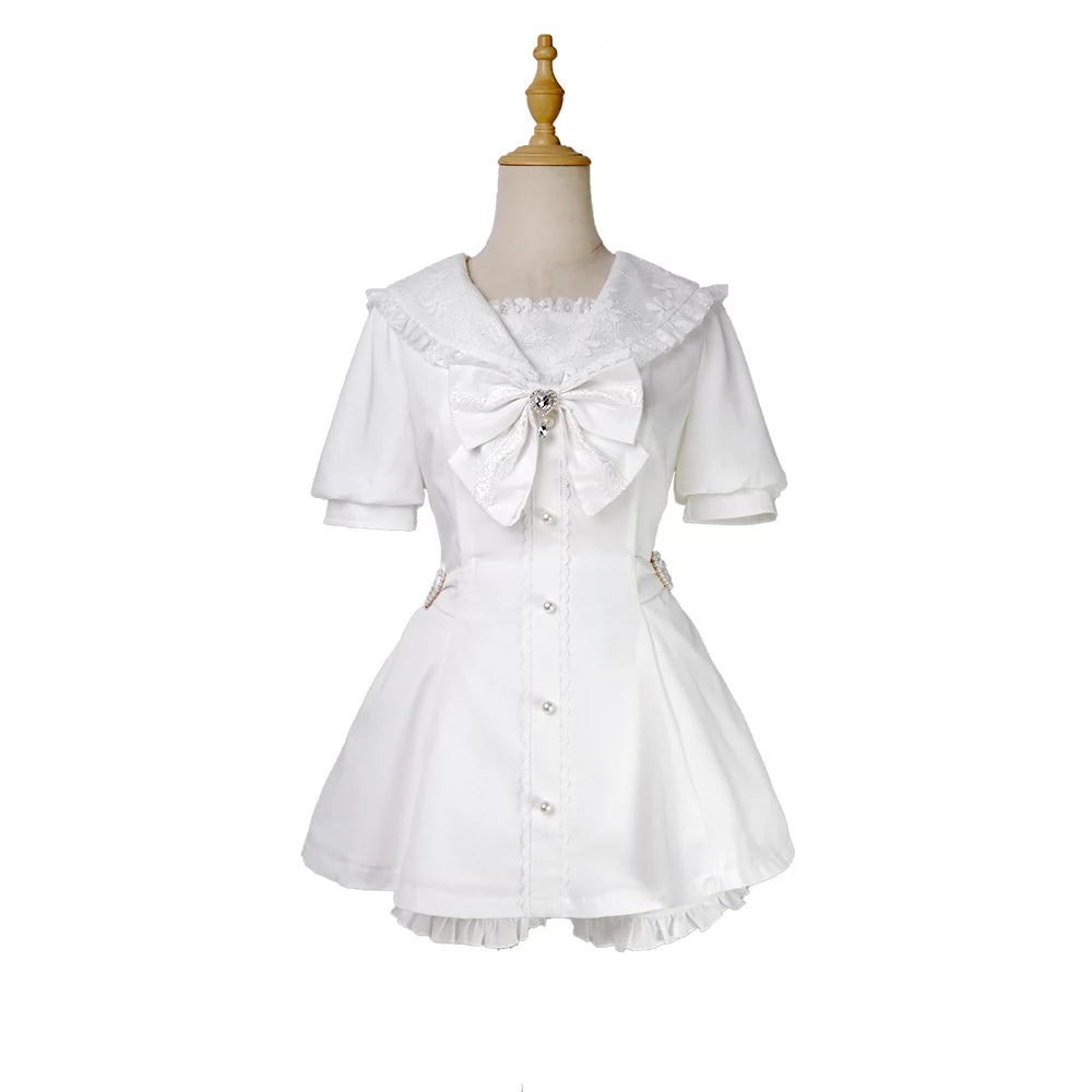 Jirai Kei Set Up Dress Short Sleeve Outfit Set Multicolor (Pre-order / 2XL L M S XL) 37458:560194
