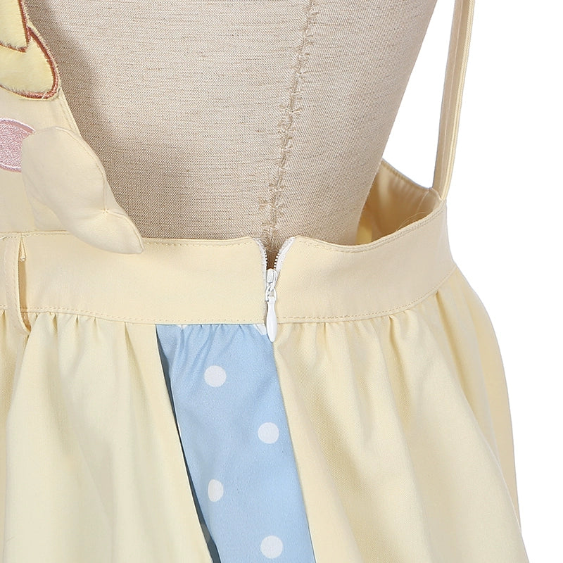 Yellow Suspender Shorts Blue Striped T-shirt 31734:366562 31734:366562