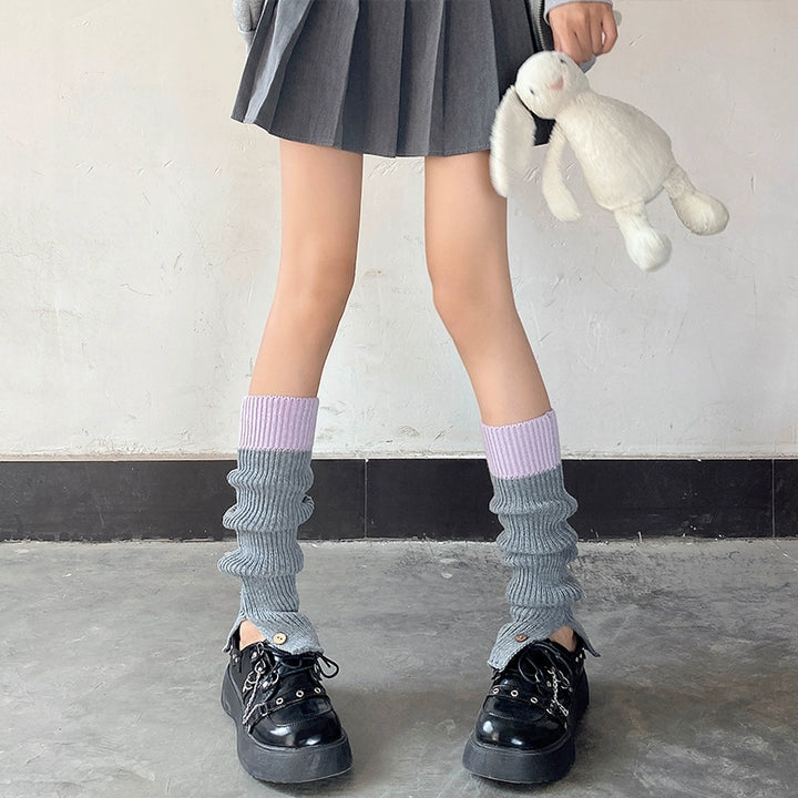 Knitted Splice Women Leg Covers Autumn Winter Socks 28976:358680 28976:358680