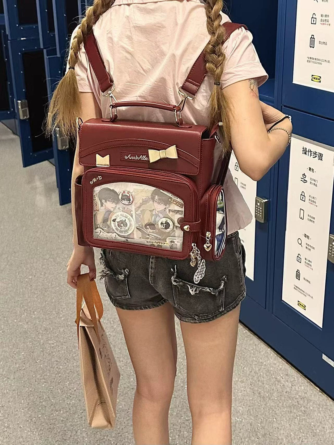 Kawaii Ita Bag with Crossbody Strap, Clear Window 45414:846770