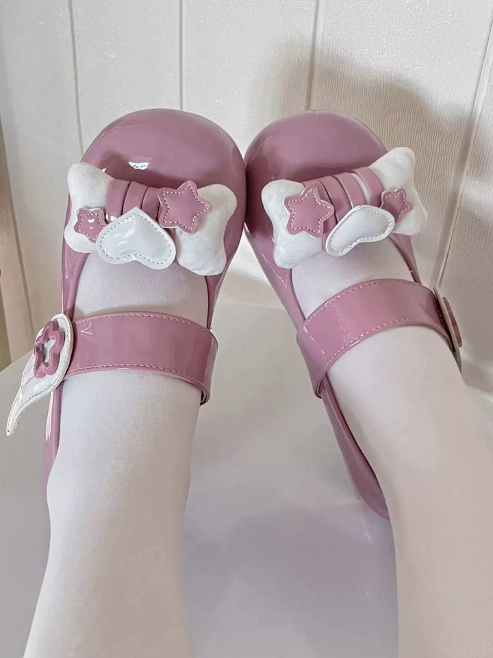 Lolita Leather Shoes Round-toe Shoes Mary Jane Shoes (34 35 36 37 38 39 40 41 / Purple) 38258:593446