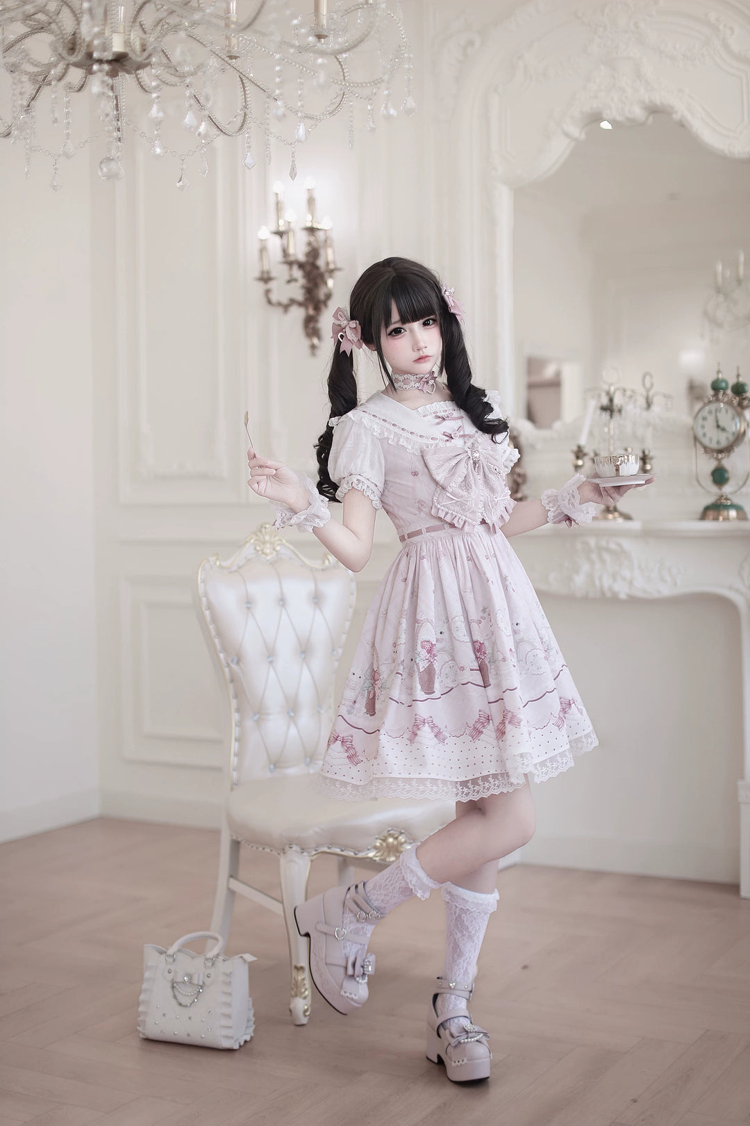 Ryousangata Dress Set, Bunny and Strawberry Dessert Prints 44783:836669