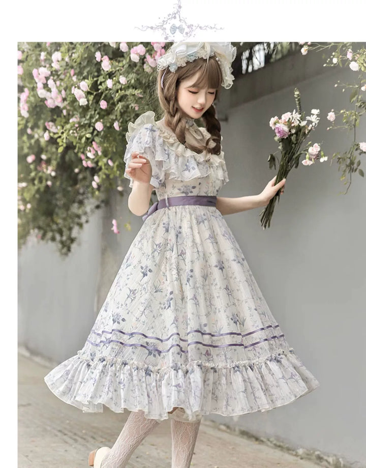 Classic Lolita Dress Letters And Poems Summer Flower Wall Series 37252:561910