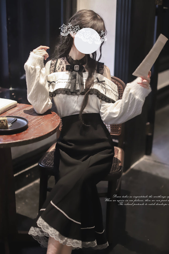 Seiso Kei Open Shoulder Outfit, Mermaid Skirt (L M S XL) 43884:789610
