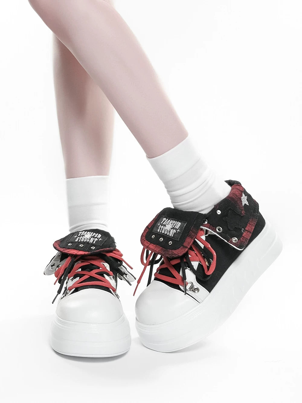 Subculture Platform Canvas Shoes, Foldable Collar 45354:845091