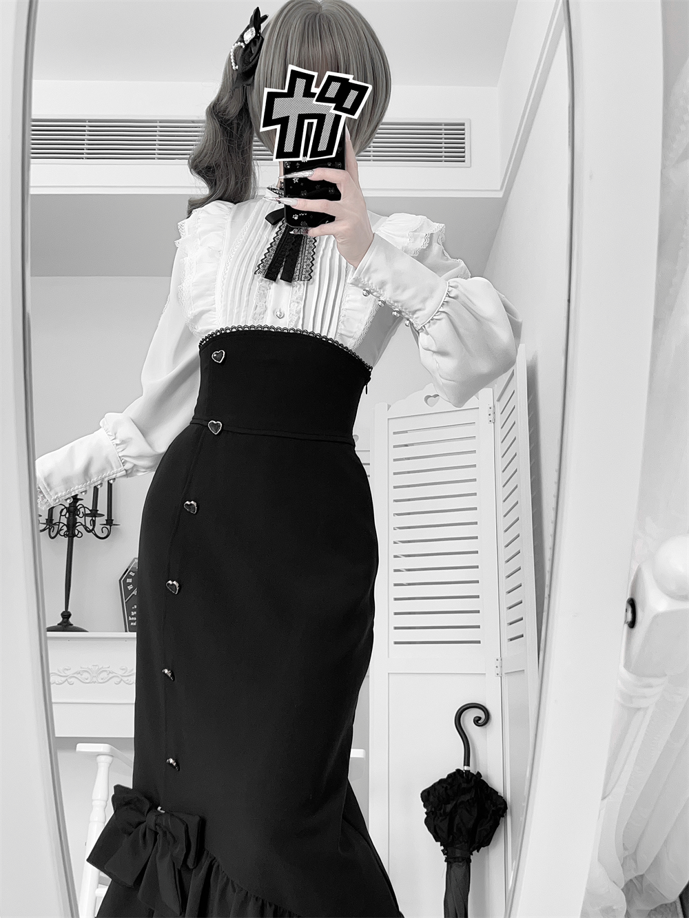 Jirai Kei Ankle-length Mermaid Skirt, Workwear 43985:791698