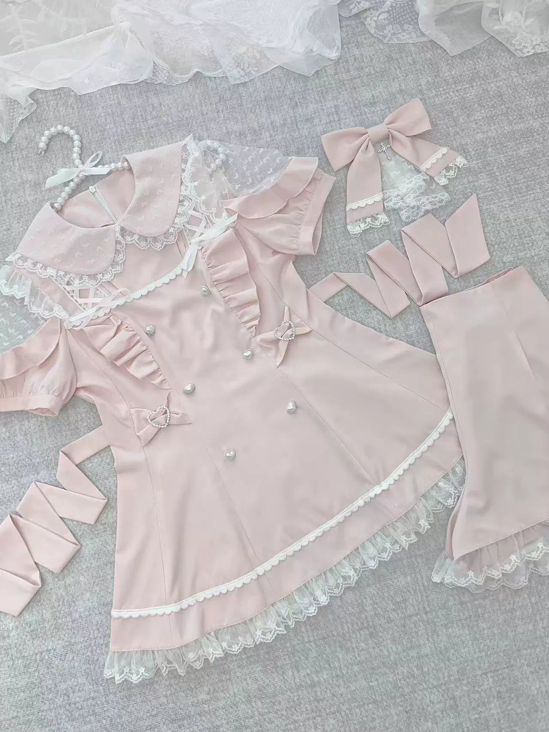 Ryousangata Dress Set, Heart-Shaped Cutout Back 43733:783986