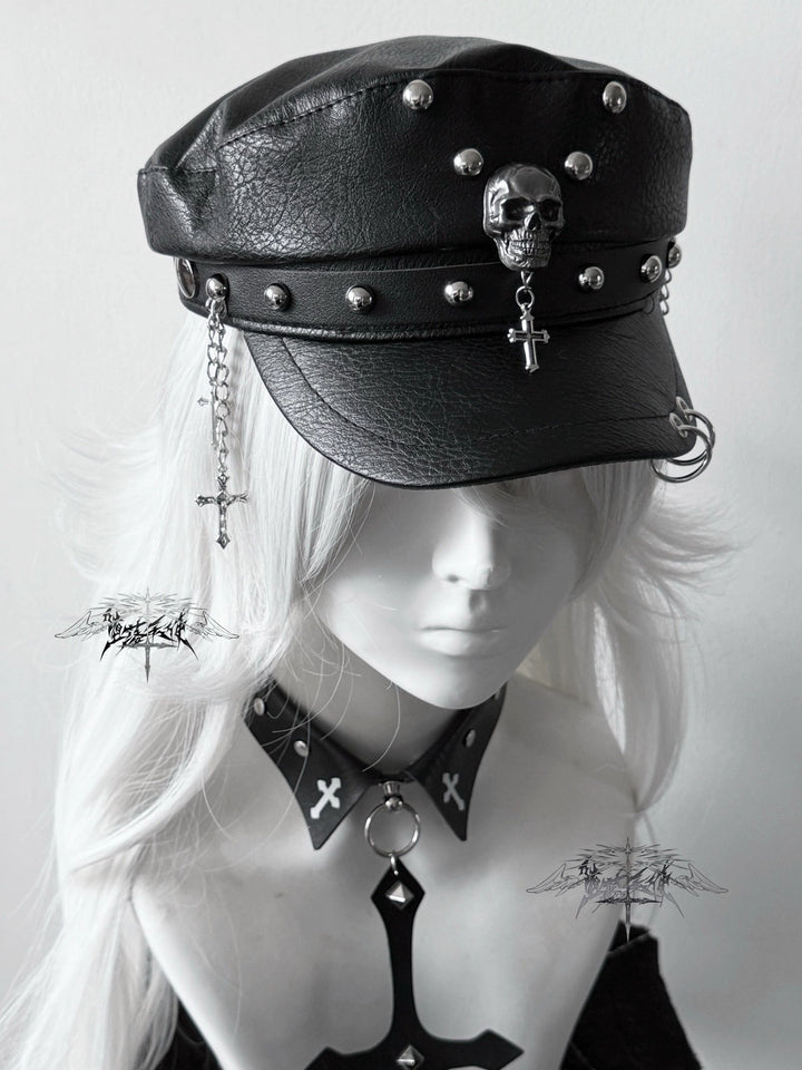Punk Rivet Cap, Metal Cross & Skull Accents 43885:788941