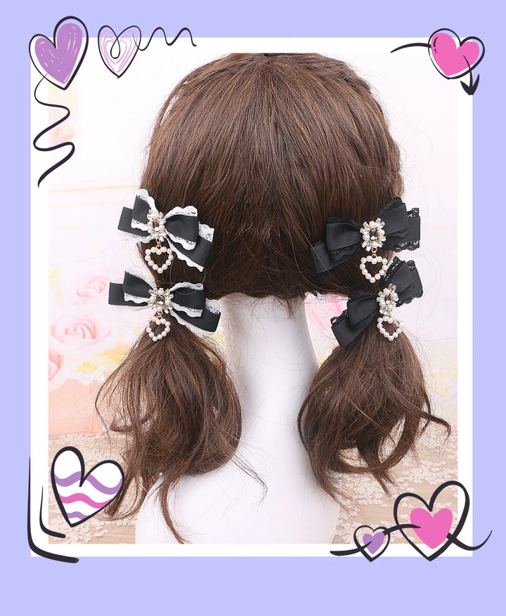 Jirai Kei Hair Clips Sweet Lace Barrettes Hair Accessory 38106:582994