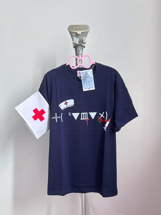 Kawaii T-shirt Angel Nurse Printed Blouse Red Cross Top (L M S) 37668:578782