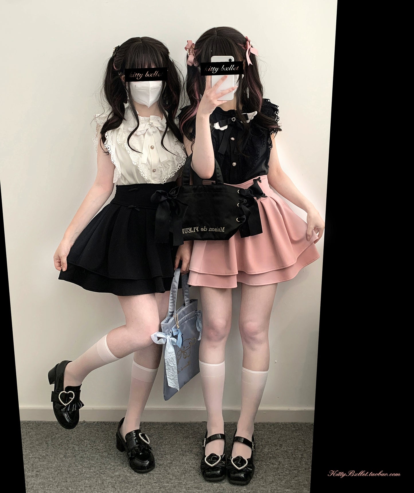 Jirai Kei Skirt Double Layer Puff Skirt with Bow 36770:534714