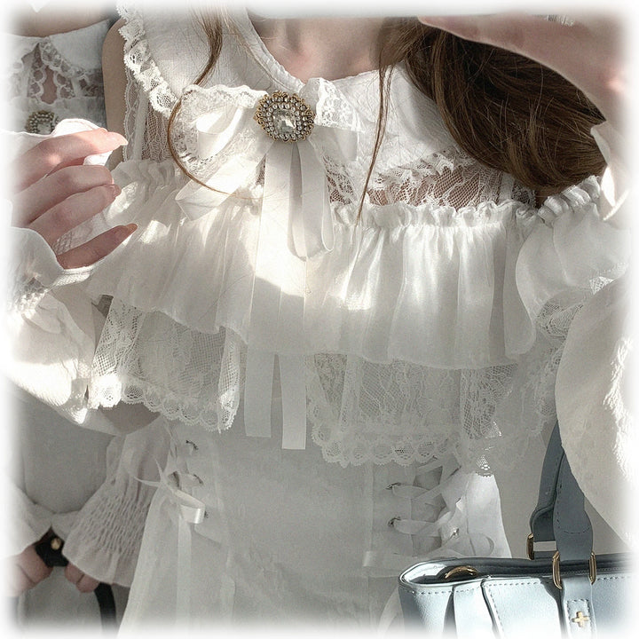 Elegant Long Open-Shoulder Dress, Subtle Floral Pattern 44473:809661