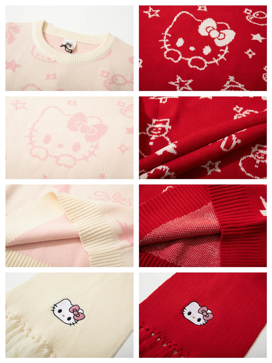 Kawaii Sweater Anime Cat Knitted Sweater 39754:635384