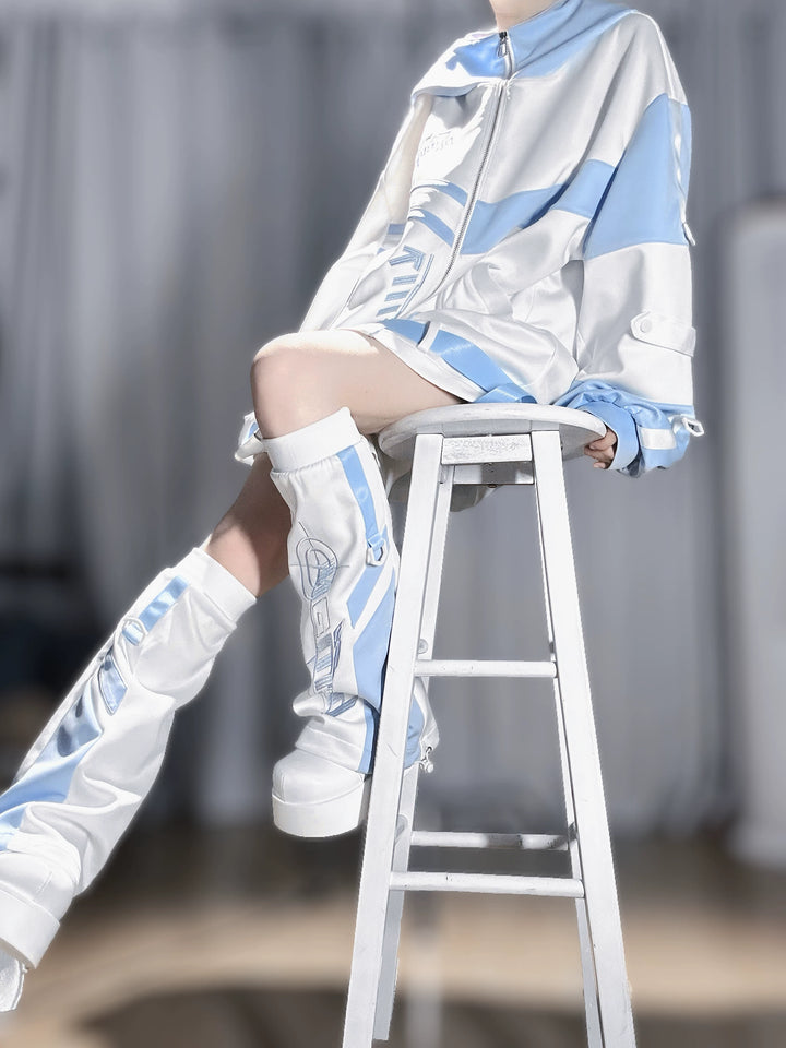 Tenshi Kaiwai Techwear Jacket & Elastic Shorts Set 45013:846217