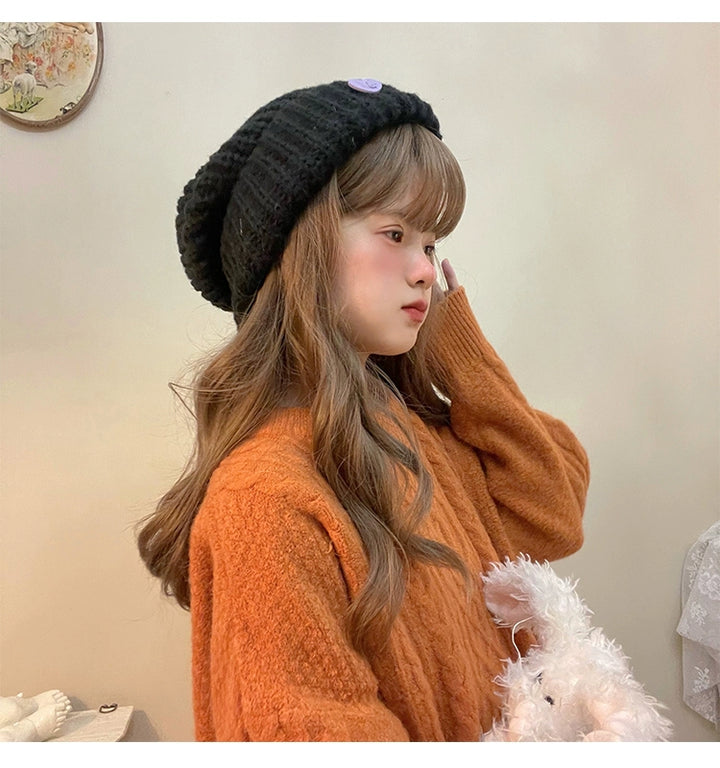 Warm Knitted Hat Thick Woolen Cap Winter Cold Hat 39338:620436