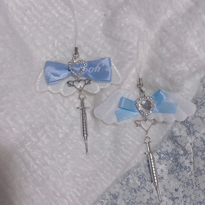 Jirai Kei Headwear Ryousangata Blue Bow Hair Accessories Set 29326:352778 29326:352778