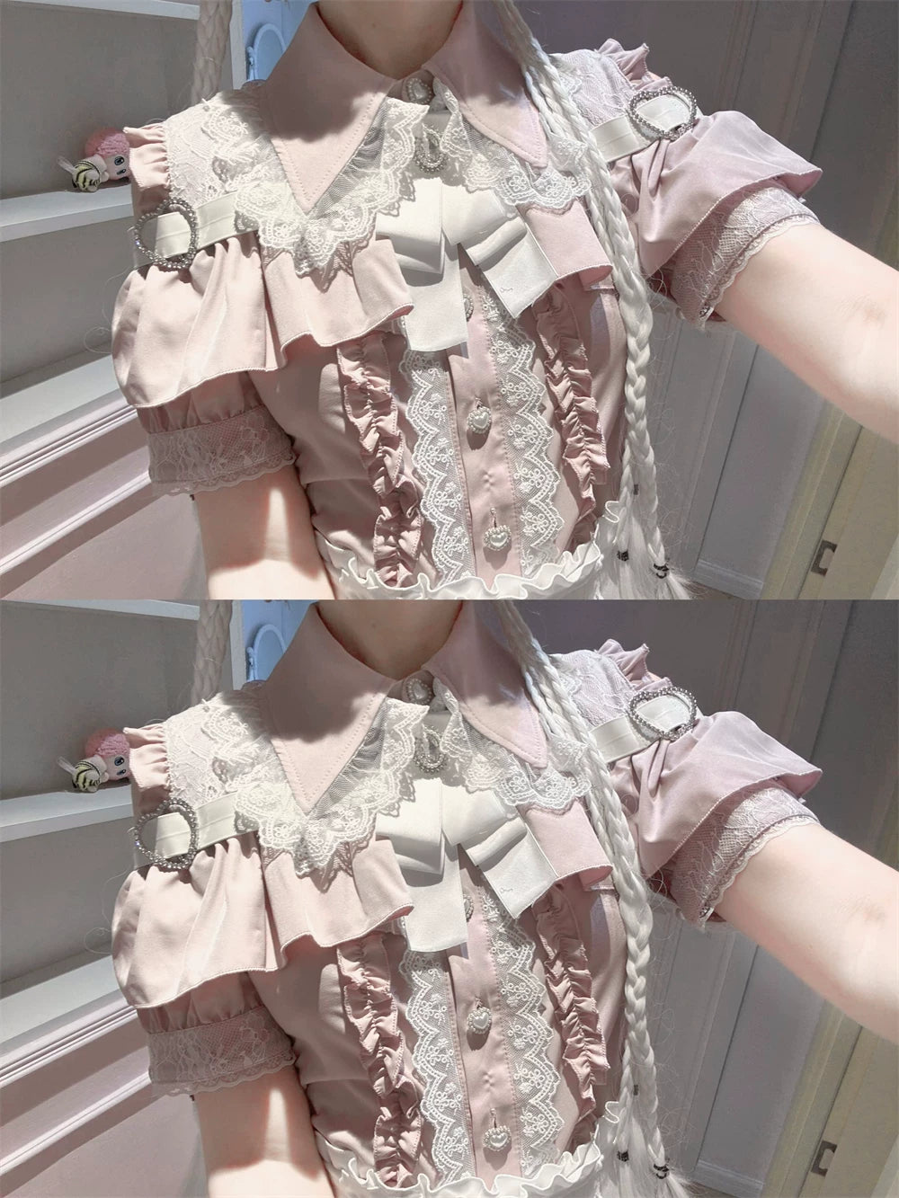 Jirai Kei Open Shoulder Blouse, Multi-Color Available 45424:848367