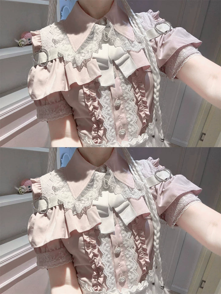 Jirai Kei Open Shoulder Blouse, Multi-Color Available 45424:848367