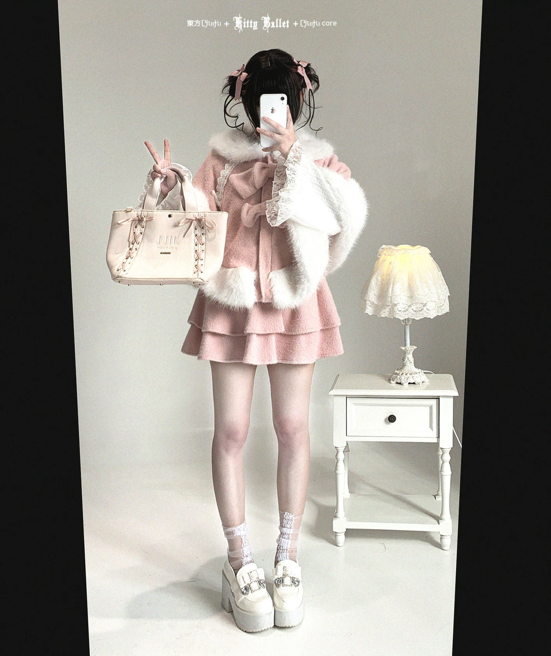 Sweet Bunny Ear Winter Cape, Polar Fleece Lining 44474:809727