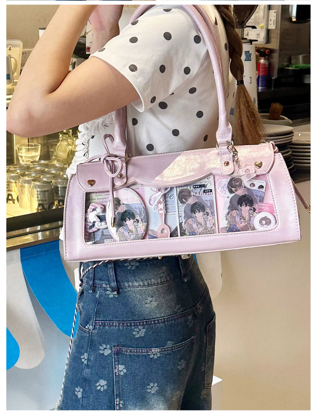 Vintage Baguette Itabag, Detachable Crossbody Shoulder Strap 45413:848848