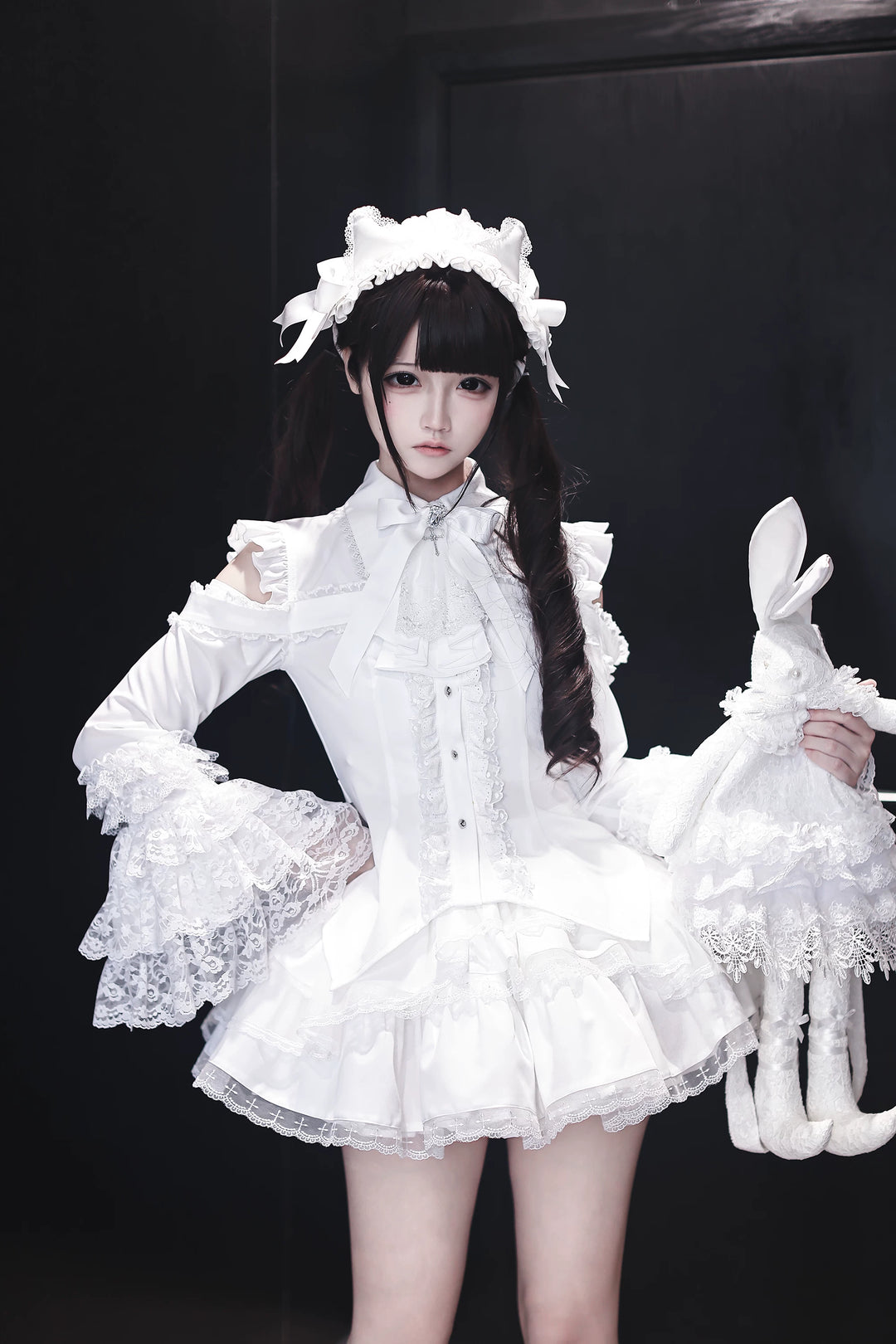 Subculture Hime Sleeve Blouse, Lace Skirt Set 45625:858387