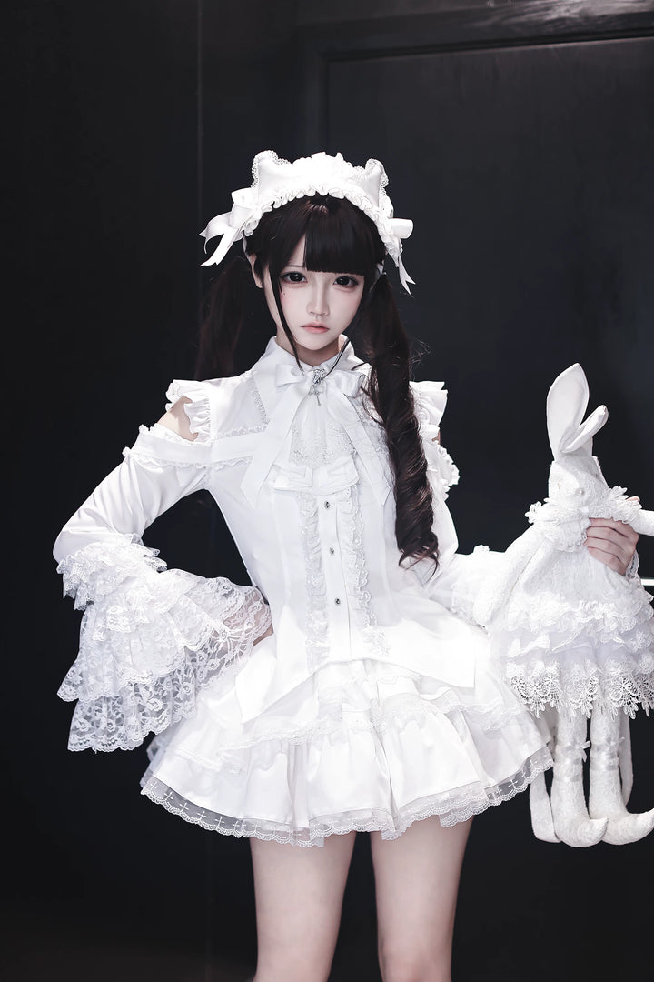 Subculture Hime Sleeve Blouse, Lace Skirt Set 45625:858387