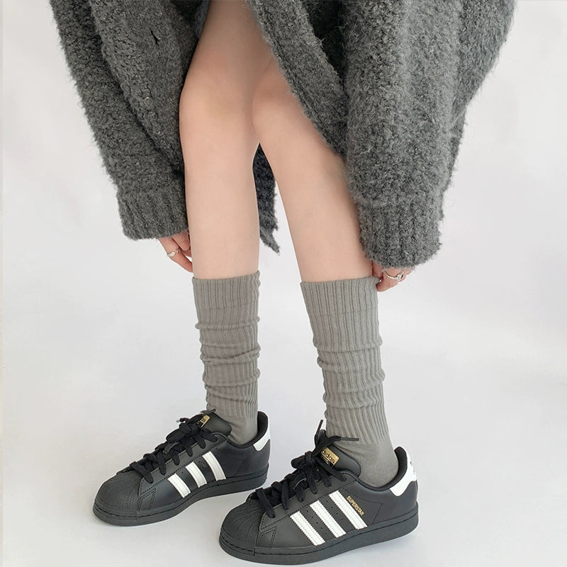 JK Knitted Mid-Calf Cotton Socks, Multiple Color 42336:736612