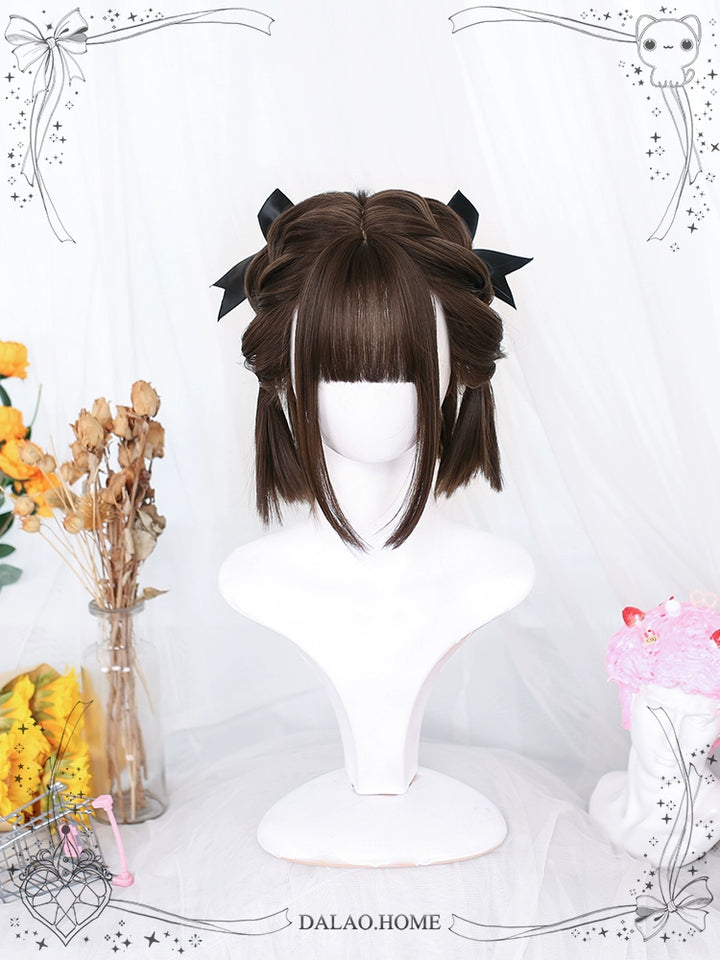 Lolita Wig Black Bob Haircut Short Wig With Bangs 35604:496396 35604:496396