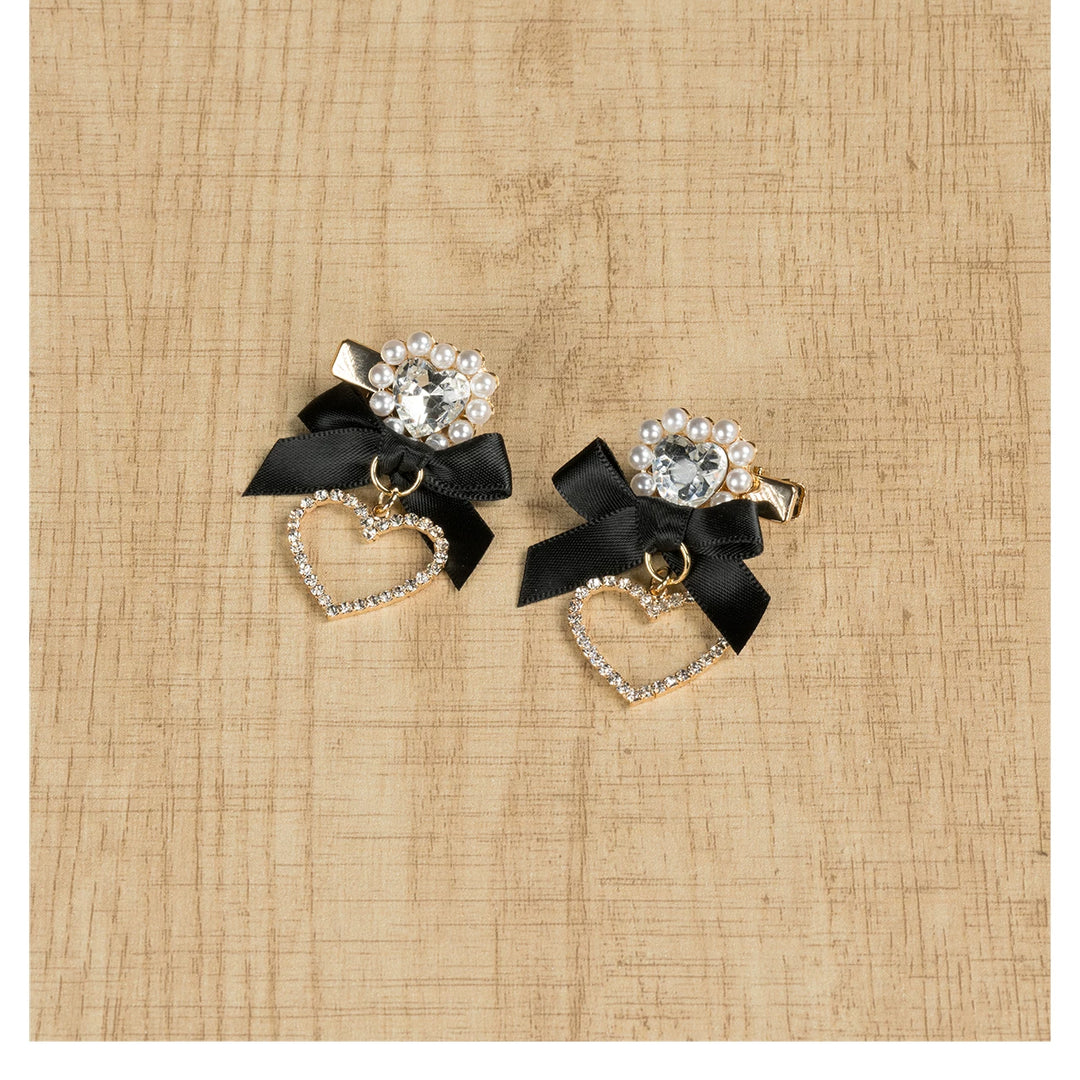 Jirai Kei Mini Hair Clips, Bow and Pompom Styles 44464:816482