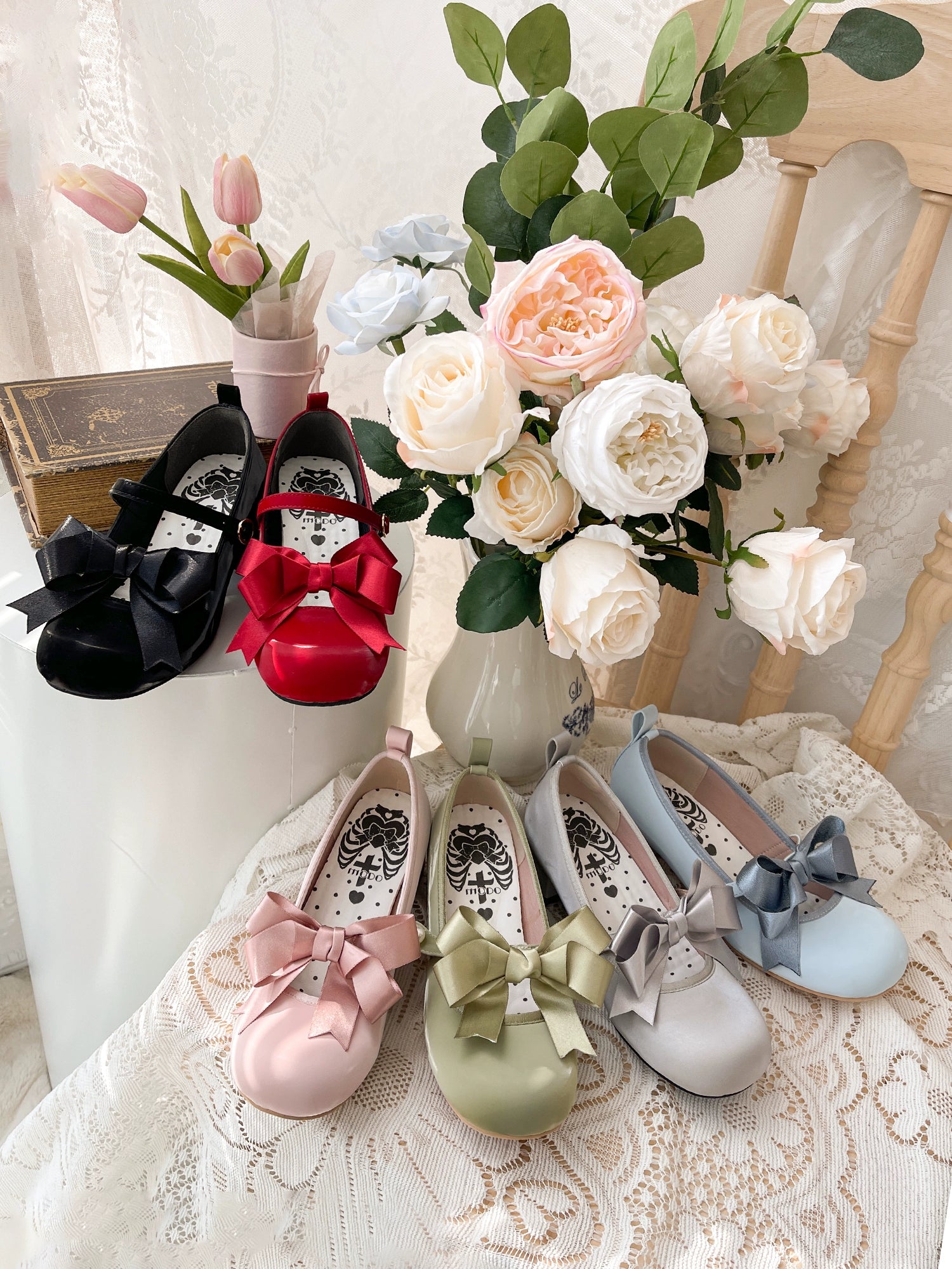Lolita shoes Round Toe Heels Shoes Multicolors 35594:545112