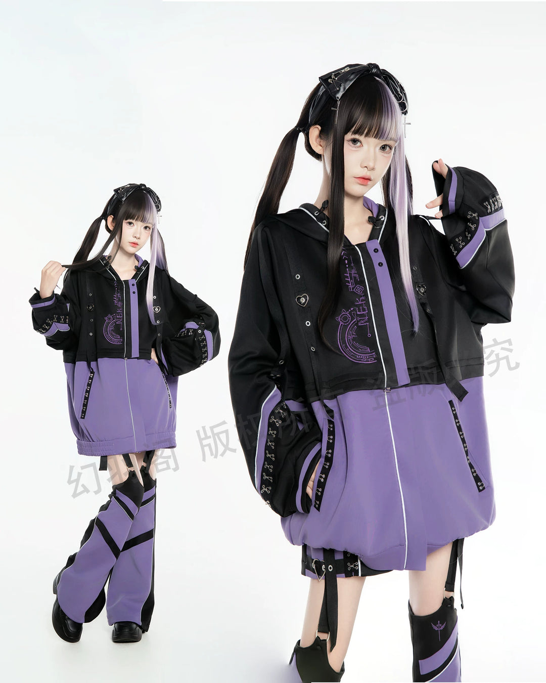 Tenshi Kaiwai Techwear Jacket and Shorts Set 44426:810718
