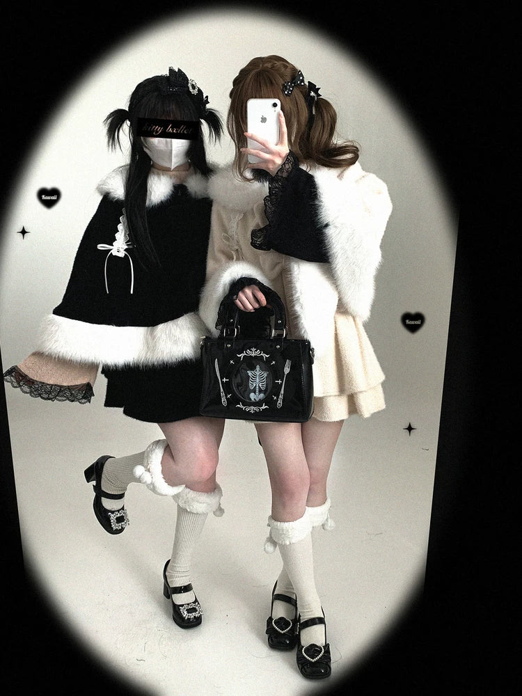 Sweet Bunny Ear Winter Cape, Polar Fleece Lining 44474:809702