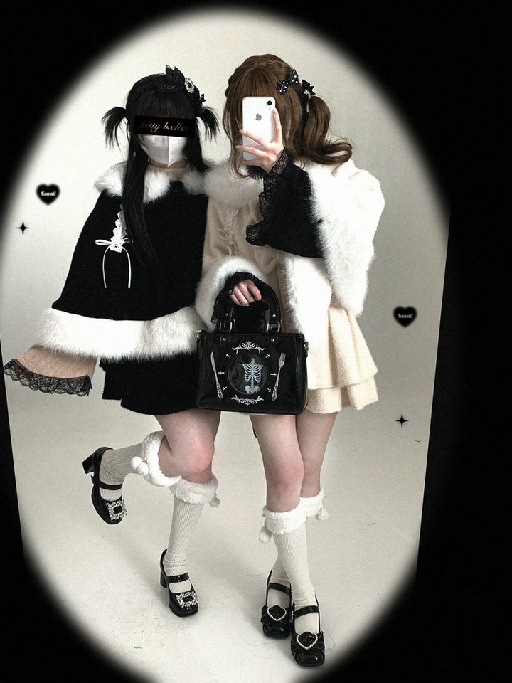 Sweet Bunny Ear Winter Cape, Polar Fleece Lining 44474:809702