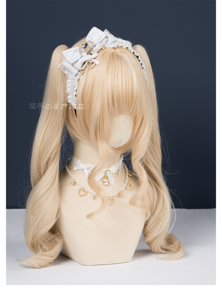 Ryousangata Bow Headband, Rhinestone Accents 44413:808189
