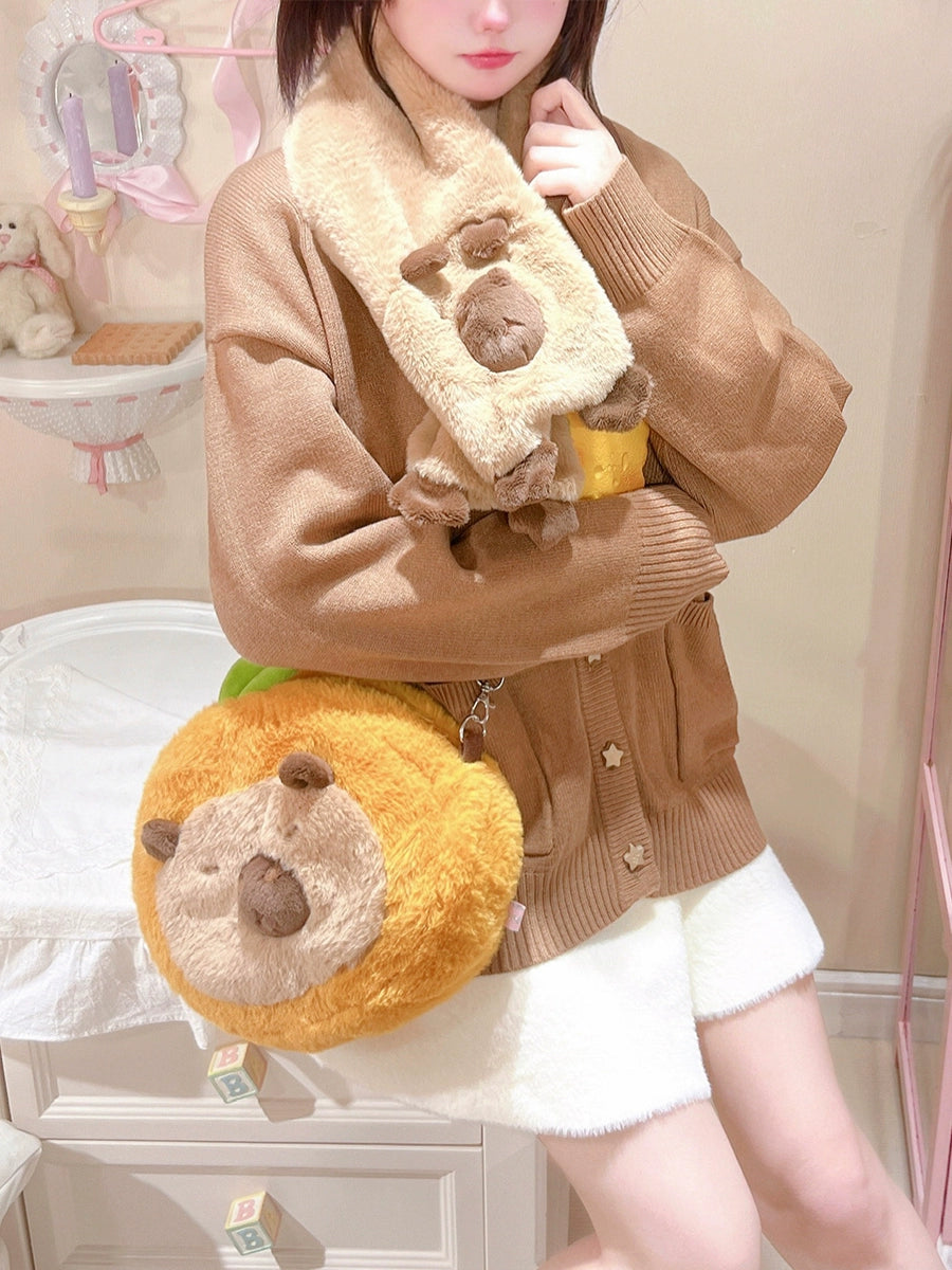 Kawaii Winter Hat Scarf Crossbody Bag 41088:686130