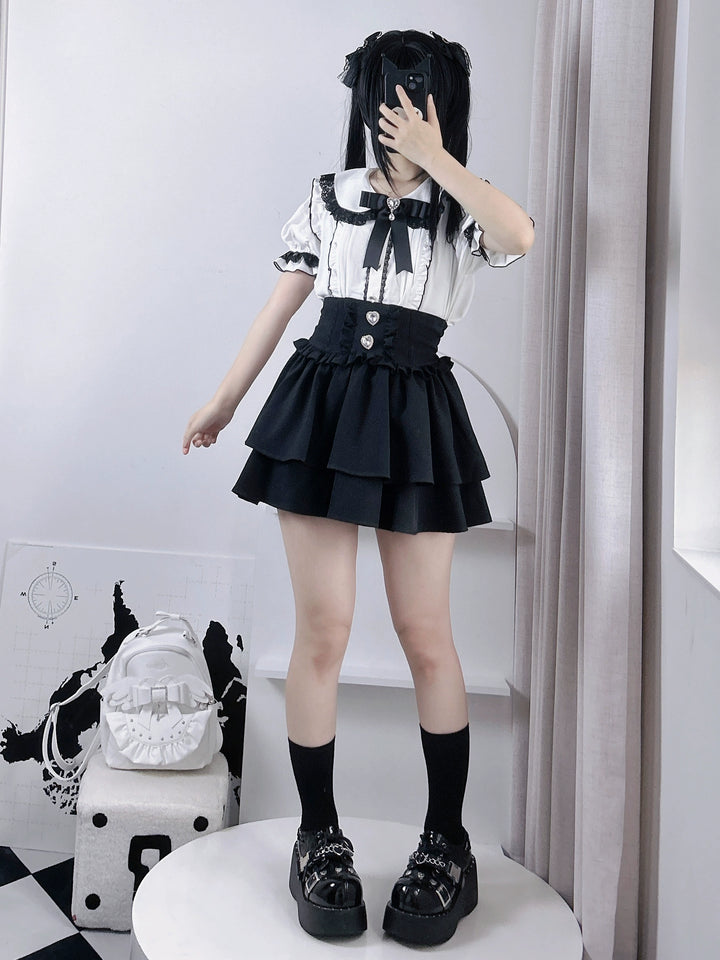 Jirai Kei Skirt Tiered Skirt Multi-color Dress 39120:613970