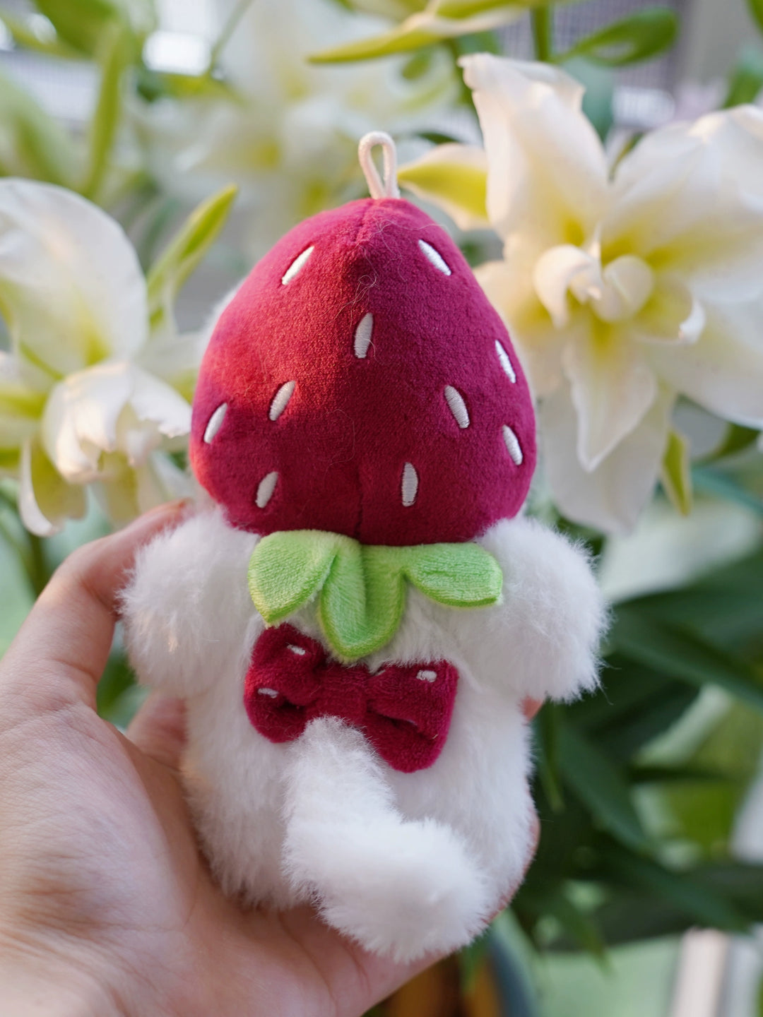 Kawaii Fashion Strawberry Kitten Keychain Plush Doll 21898:331780