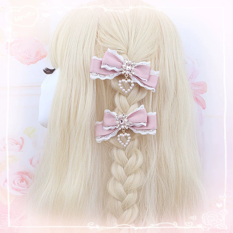 Jirai Kei Hair Clips Sweet Lace Barrettes Hair Accessory 38106:583042