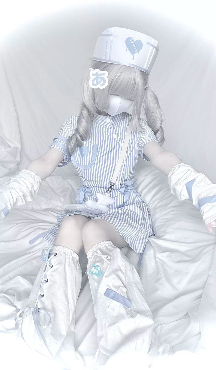 Tenshi Kaiwai Dress Blue Striped Dress Nurse Dress 37860:570990