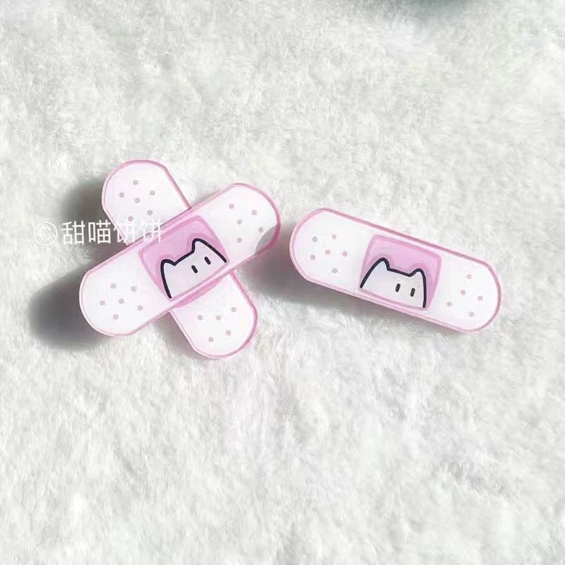 Tenshi Kaiwai Bandage Shaped Hair Clips, Cute Cat Detail 45468:852763