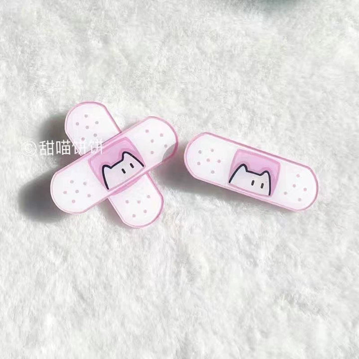 Tenshi Kaiwai Bandage Shaped Hair Clips, Cute Cat Detail 45468:852763