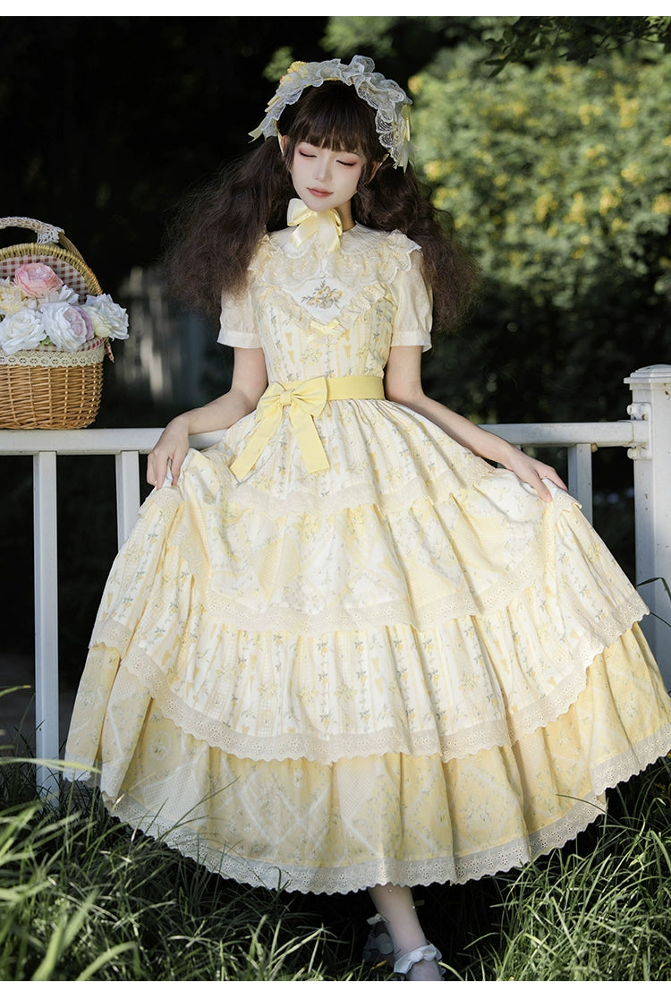 Classic Lolita Dress Cottagecore Dress Embroidery Floral JSK 37114:550744