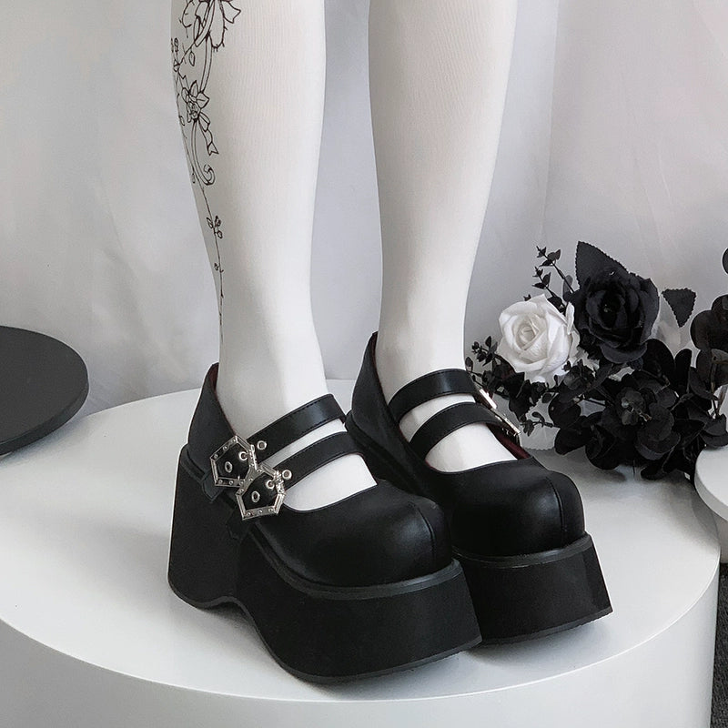 Black Red Platform Shoes Mary Jane Shoes (34 35 36 37 38 39 40) 29728:367902 (34 35 36 37 38 39 40) 29728:367902