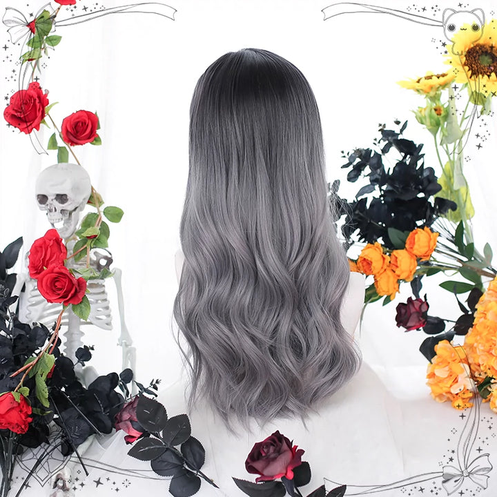 Lolita Wig Long Grey Wig Gentle Curly Wig 35614:496142 35614:496142