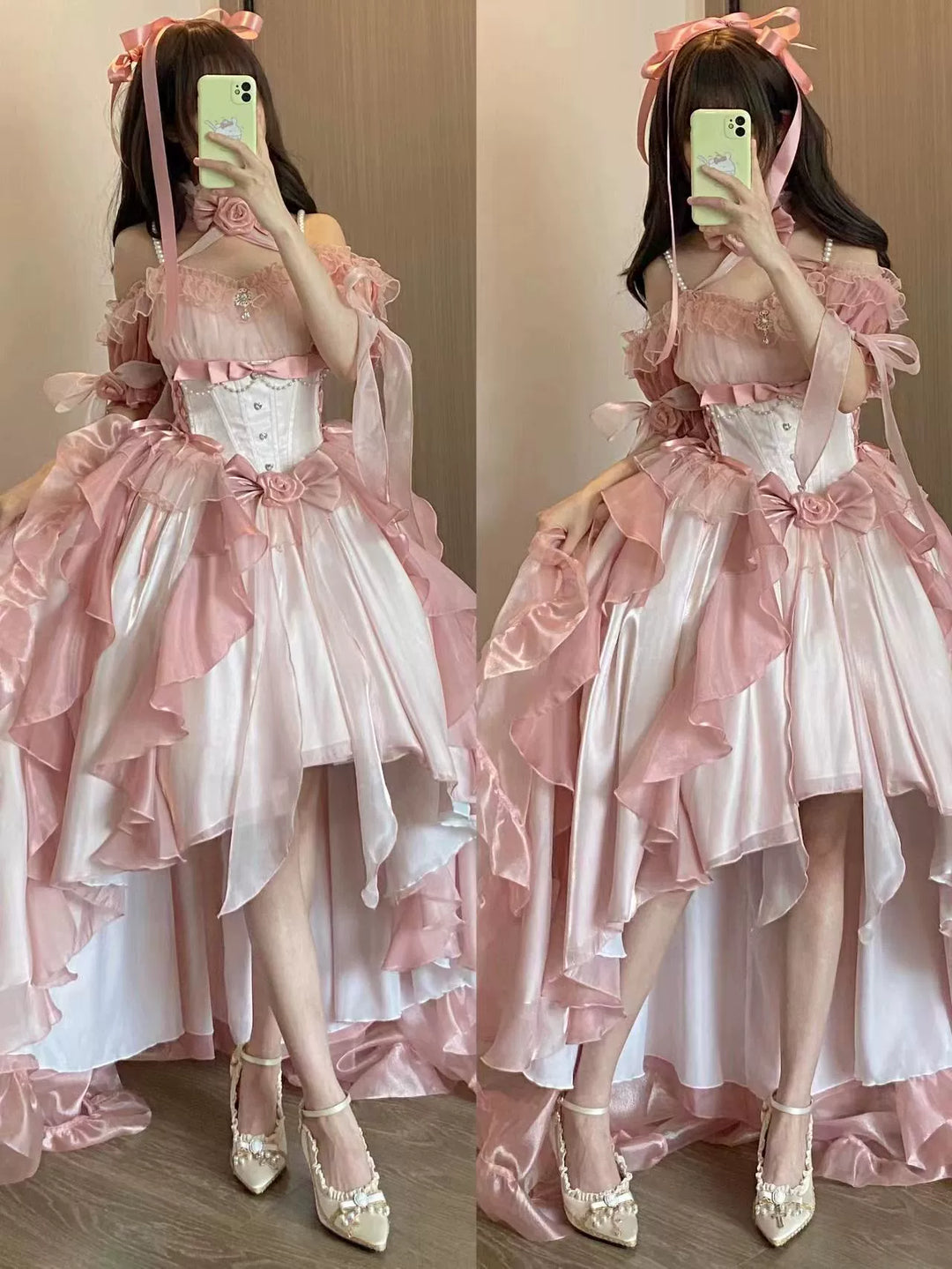 Gothic Fairy Prom Dress Elegant Lolita Gradient Corset Gown 42193:732311